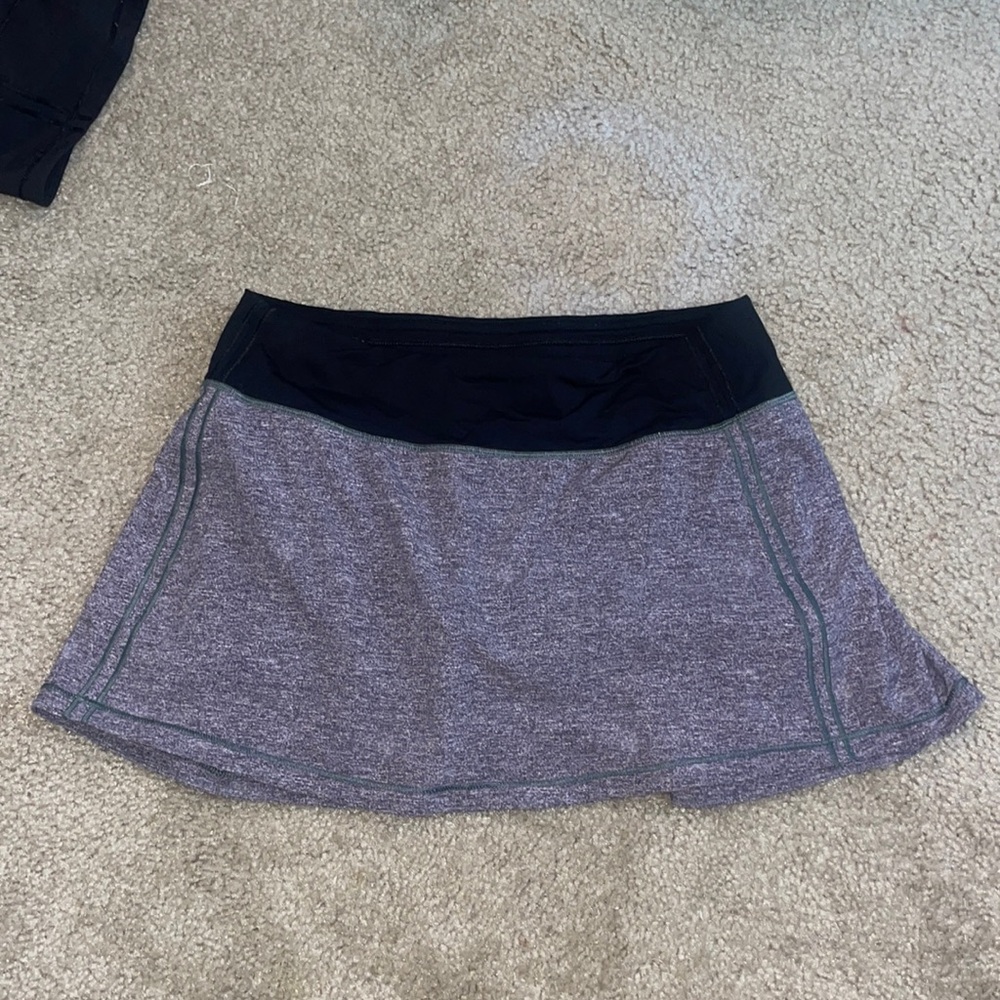 lululemon athletica Black and Gray Mini Skirt